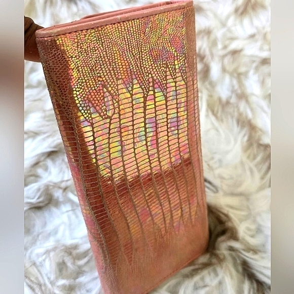 Lovcat DivaTrifold Multicard Holder  Clutch Wallet purse.Irridescent Blush Pin🌴 - Picture 7 of 10